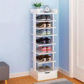 Tall Narrow Shoe Cabinet with Adjustable Shelf and Drawer J12741