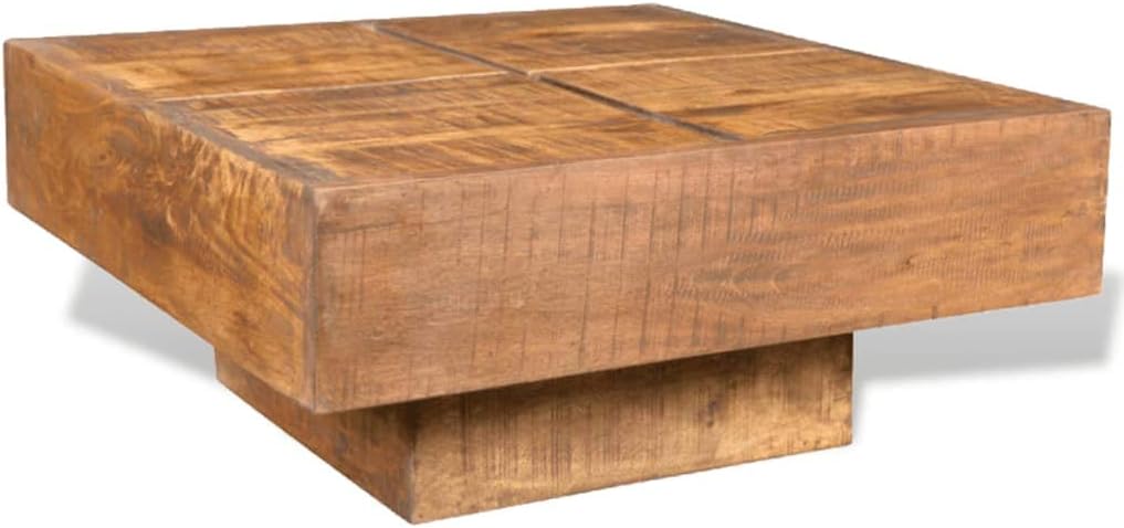 Brown Square Solid Mango Wood Coffee Table H65669