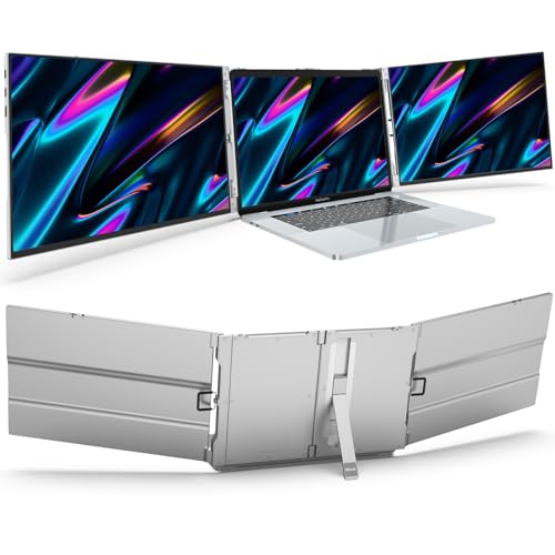 16inch Triple Portable Monitor Aluminum Alloy 1200P with HDMI & USB-C Ports D467