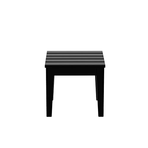 Black 18" HDPE Outdoor Side Table K9205