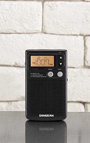 Black FM-Stereo AM Digital Tuning Pocket Radio J7044