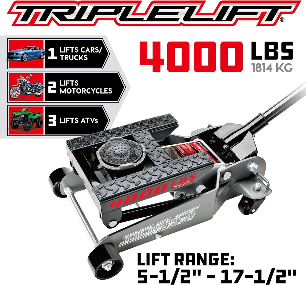 Heavy Duty 4000 lb Triple Lift Jack Y325