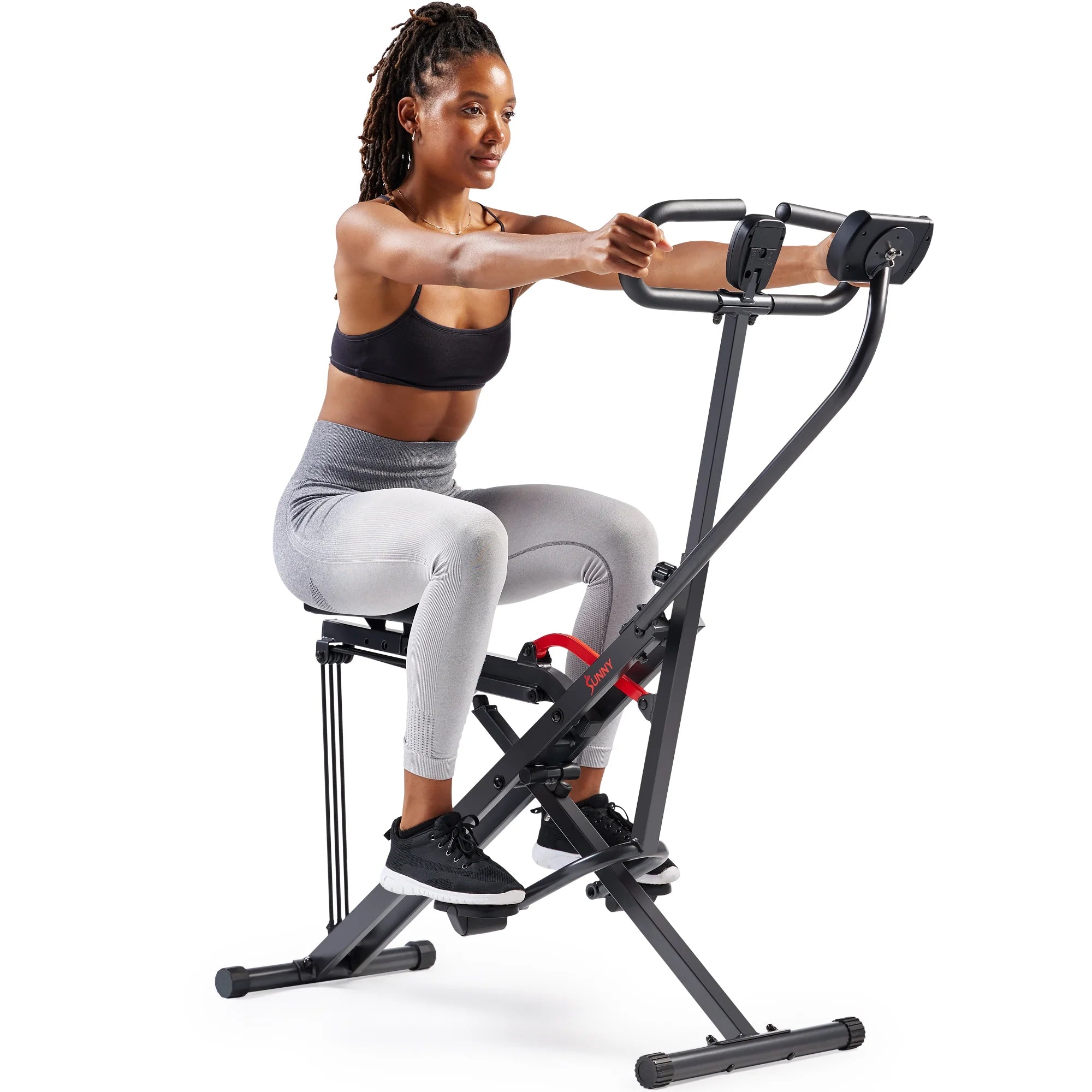 Smart Upright Row-N-Ride Exerciser, Squat Assist Trainer with Adjustable Resistance, Foldable F8828