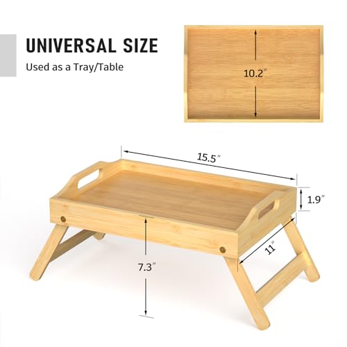 Bamboo Serving Tray with Folding Legs O3992