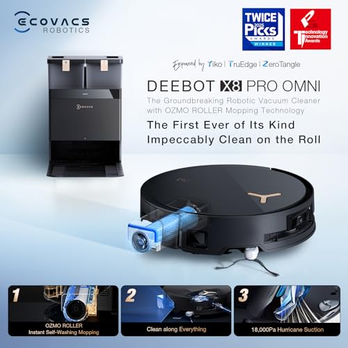 Robot Vacuum and Mop, 18,500Pa Suction, 18mm Auto-Lift V995