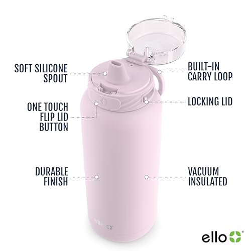 32oz Stainless Steel Water Bottle with Straw and Carry Handle W64741