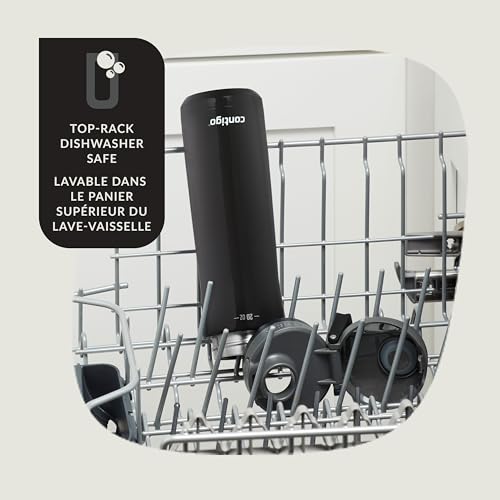 Stainless Steel Water Bottle with Carry Handle and Secure Lid, Vacuum-Insulated and BPA-Free, Licorice, 20 oz U25532