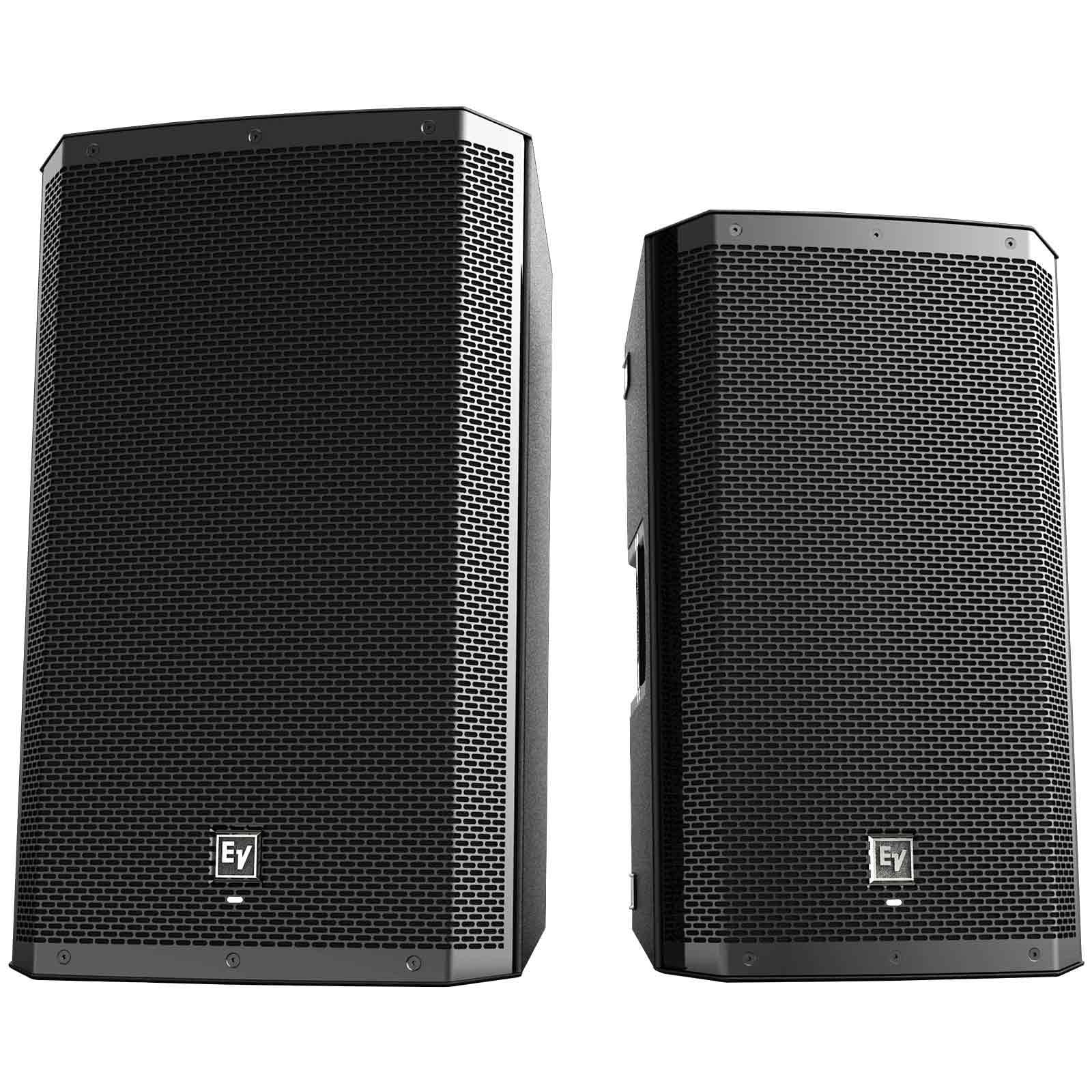 15" Powered Bluetooth Loudspeakers with Covers and XLR Connecting Cables F94585