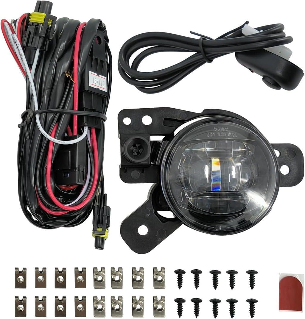 Front Fog Light Assembly with Bezel Cover and Harness for Chevy Colorado 2023 2024 K889