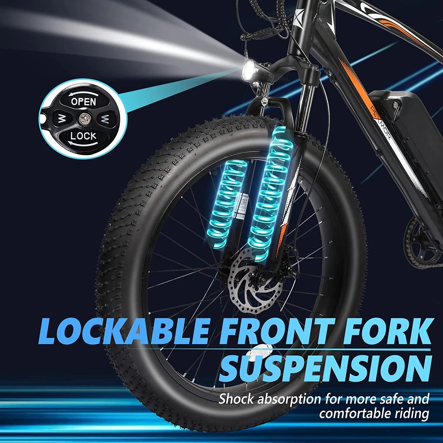 26" Fat Tire Electric Bike 500W 48V 13AH Removable Battery 20MPH O134