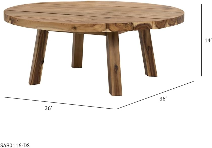 Durable Solid Acacia Wood Coffee Table M328694