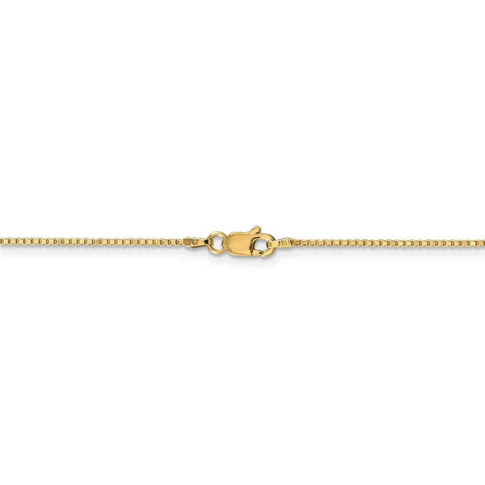 14kt Yellow Gold 1mm Box Chain 20 inch Lobster Clasp Q787431