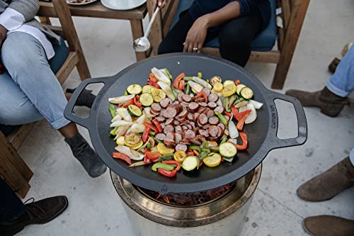 Portable Smokeless Fire Pit with Stand, Woktop & Hub, Stainless Steel/Cast Iron, 22in x 14.25in T675899