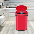 13 Gallon Stainless Steel Automatic Sensor Trash Can with Lid, Black D66330
