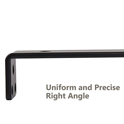 Black Powder Coated Steel Floating Shelf Brackets 4-Pack E972373