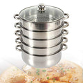 3 Tier Stainless Steel Steamer Pot with Lid V96478