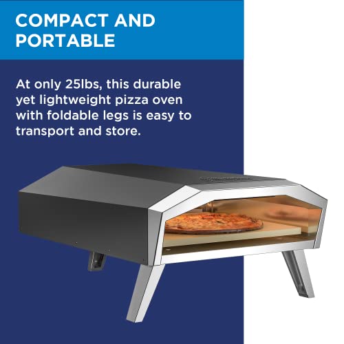 Electric Pizza Oven with 12 Inch Ceramic Stone, Stainless Steel N34419