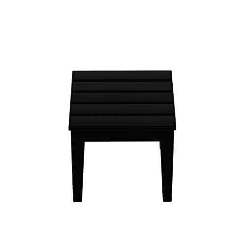Black 18" HDPE Outdoor Side Table K9205