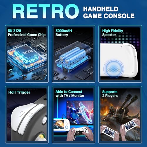 4.3" Retro Gaming Console Handheld Portable Game Console 128GB TF Card S196964