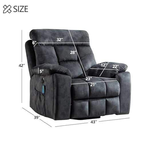 Camel Large Power Lift Recliner Chair with Massage and Heat B7749