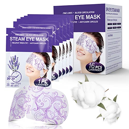 16 Packs Lavender Heated Steam Eye Mask X168