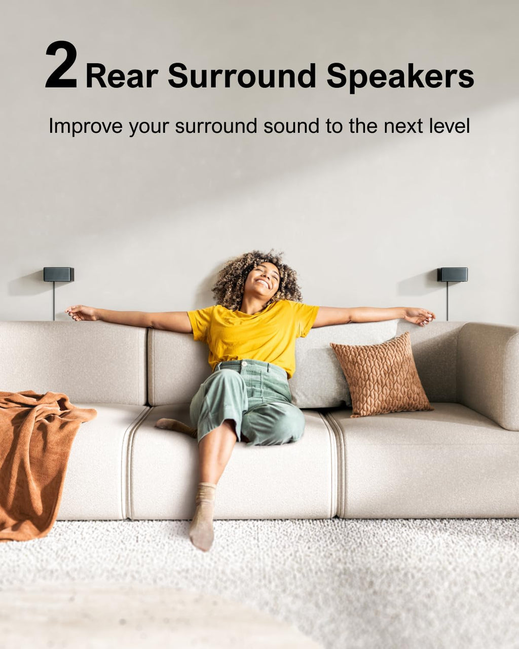 7.1 Virtual Surround Sound System with Subwoofer and Wired Surround Speakers, Peak Power 410W U434