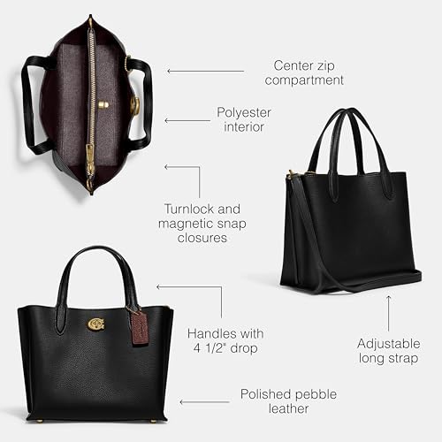 Polished Pebble Leather Willow Tote 24 Q587708