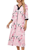 Moo Moo Nightgown House Dress Zip up Robes Long Lounge Dress House Coat N865244