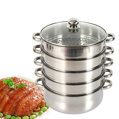 3 Tier Stainless Steel Steamer Pot with Lid V96478