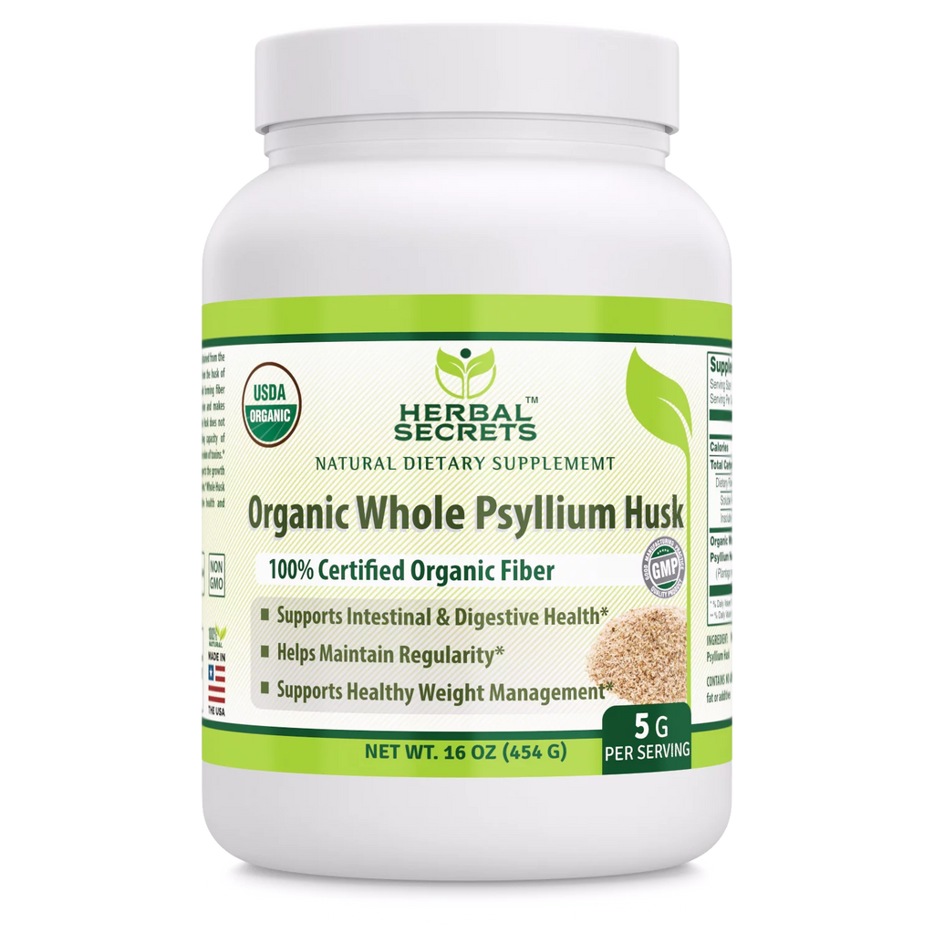 USDA Certified Organic Psyllium Husk 16 Oz J86222