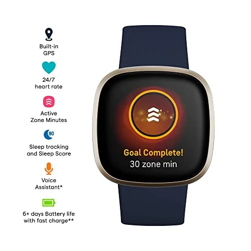 Midnight Blue/Gold Smartwatch with GPS F3459