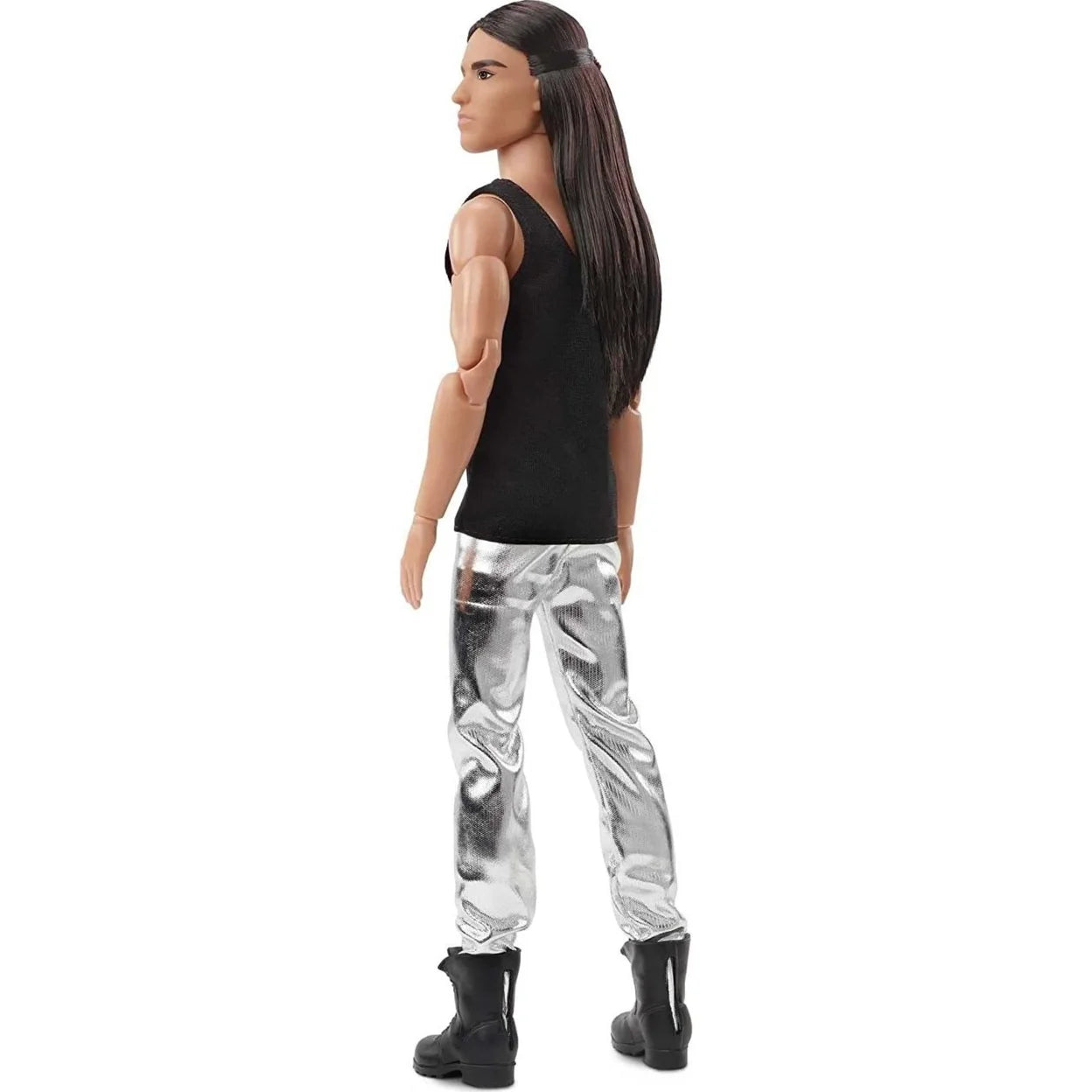 Ken Doll with Long Brown Hair & Metallic Silvery Pants Y3379