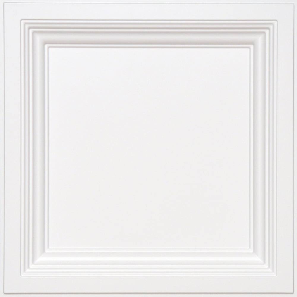 24-in x 24-in White Drop Panel Ceiling Tiles F412506