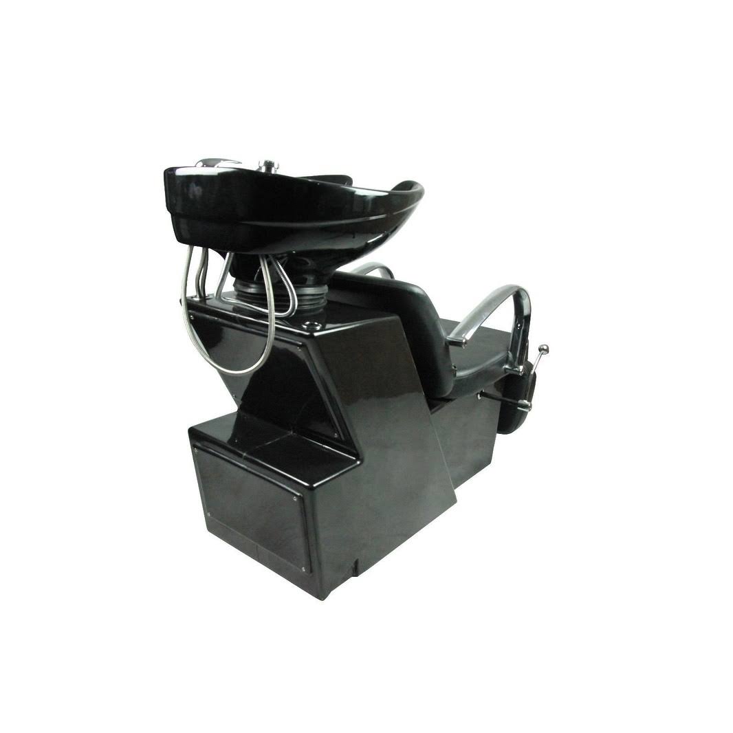 Black Ceramic Shampoo Bowl Sink Chair Y77255
