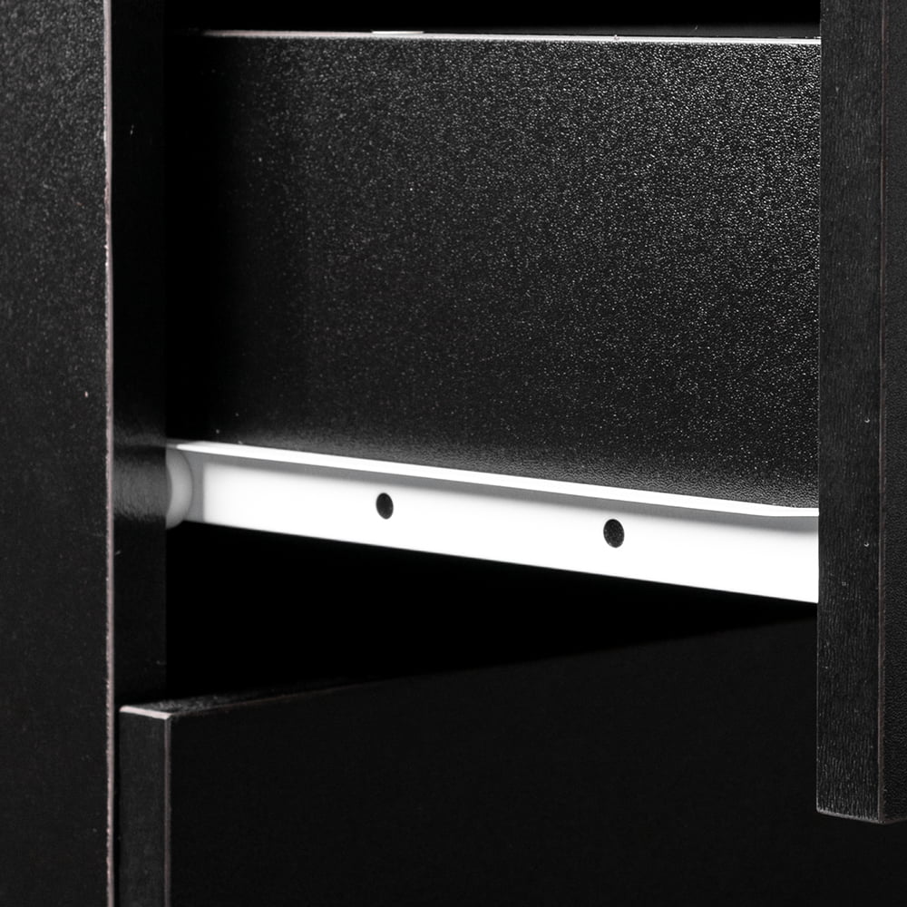 Black 4-Drawer MDF Wood Dresser B42038