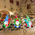 3 PCS Metal Christmas Yard Stakes with Led Light W7594