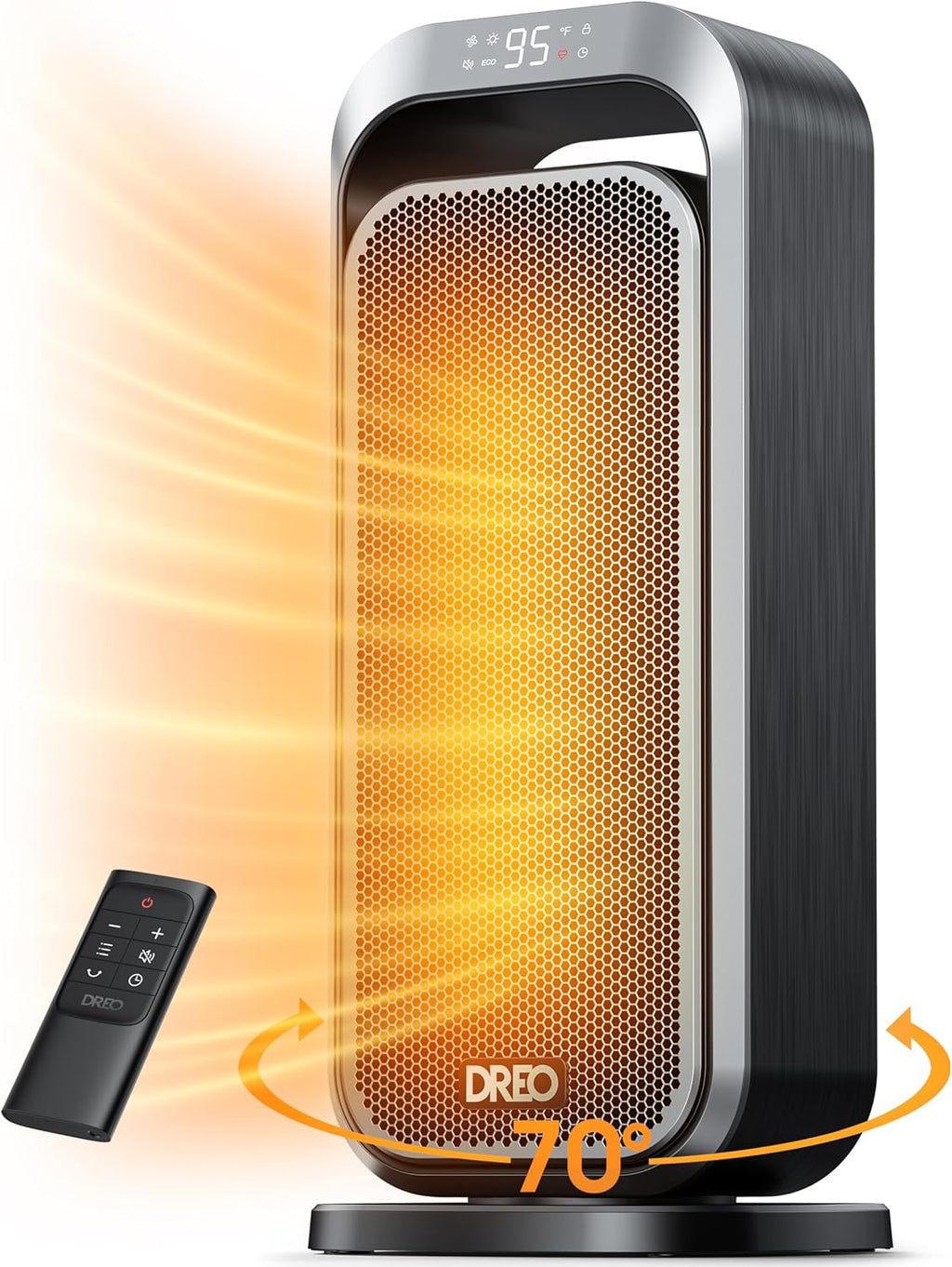 1500W Oil Filled Radiator and 15 Inch Portable Heaters Bundle with Remote Control C914