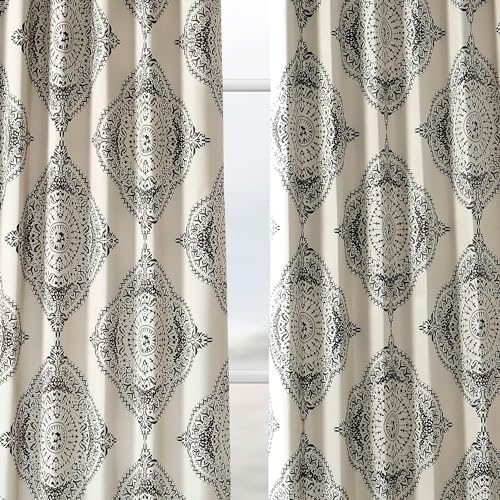 Printed Room Darkening Curtains 50 X 84 Henna Clover F73846