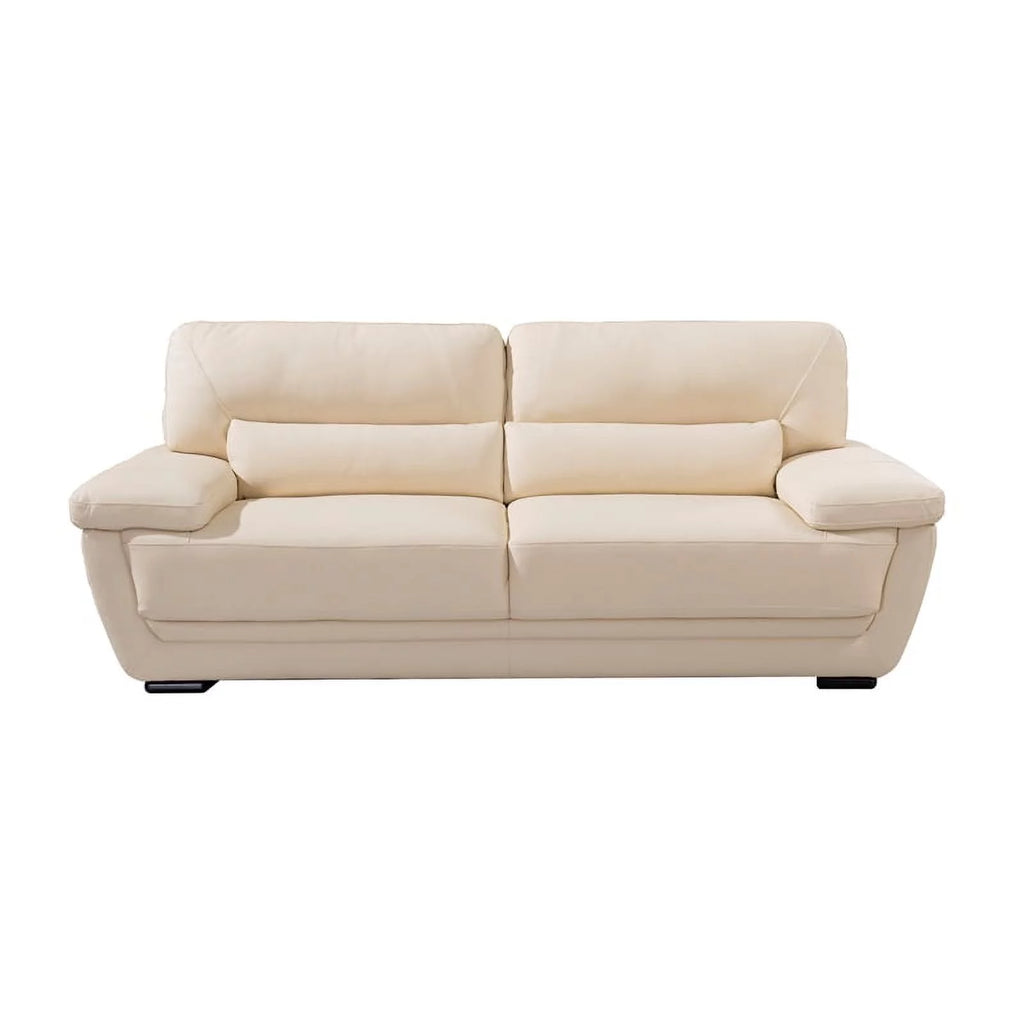 Cream Italian Leather Sofa B451376