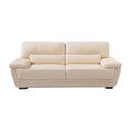 Cream Italian Leather Sofa B451376