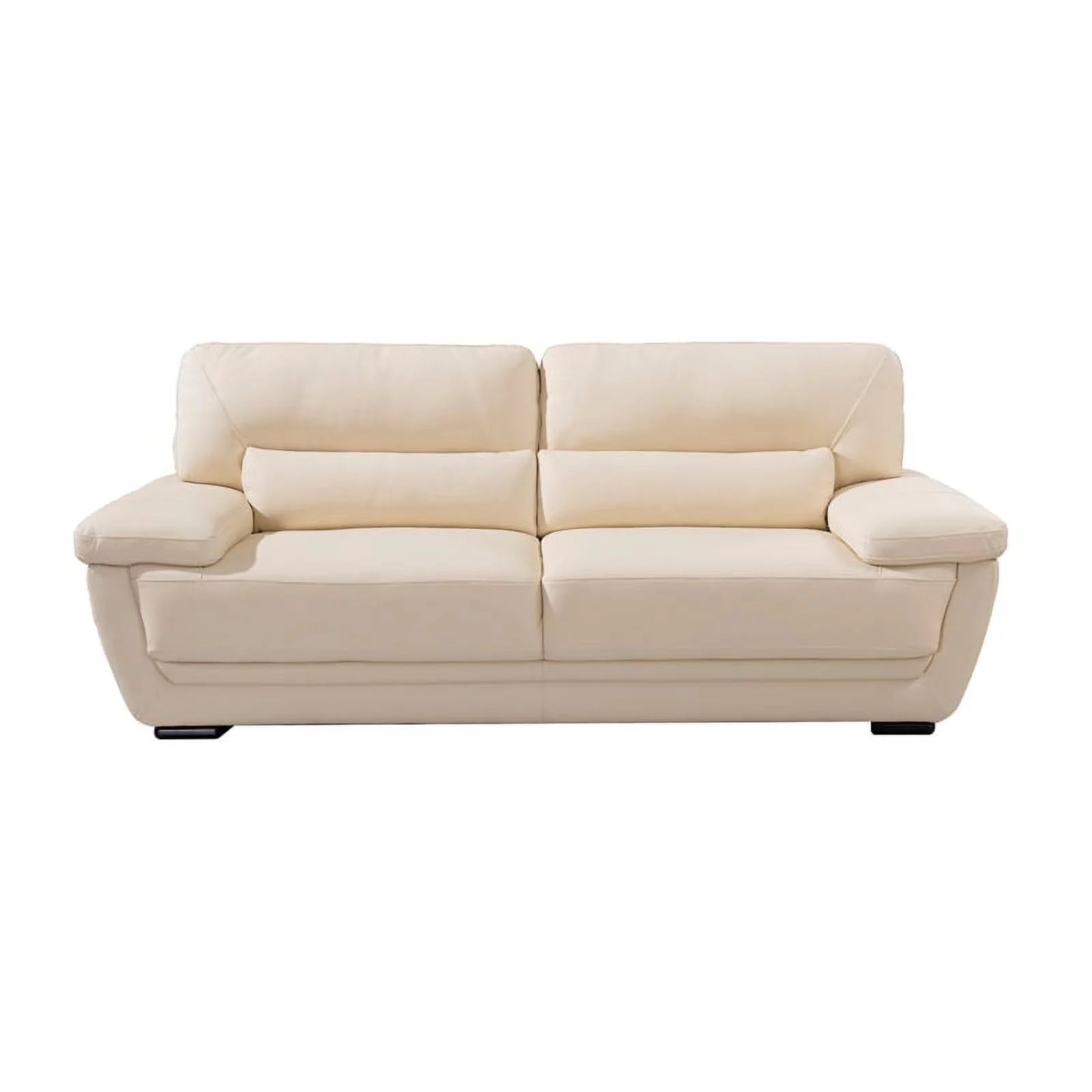 Cream Italian Leather Sofa B451376