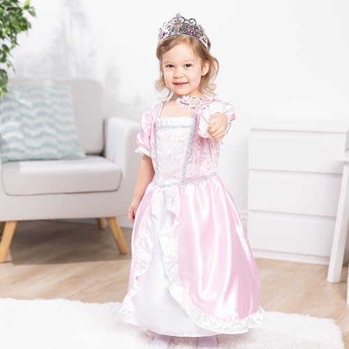 3 pcs Pink Gown Tiara Wand Costume Set X318