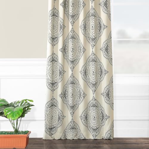 Printed Room Darkening Curtains 50 X 84 Henna Clover F73846