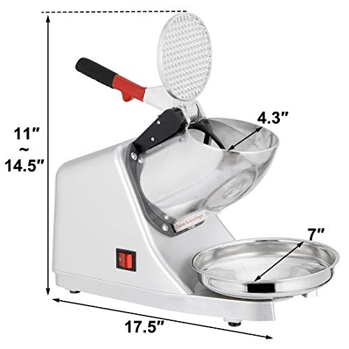 Electric Ice Shaver Ice Crusher Snow Cone Maker 300W 145 lbs R983757