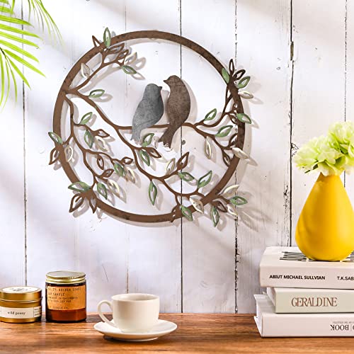 Metal Wall Art Bird on Tree Branch Bird Wall Silhouette (Black) H651915