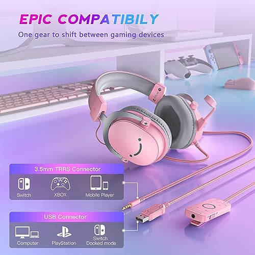 Black USB Over-Ear Wired Gaming Headset with Detachable Microphone M1983
