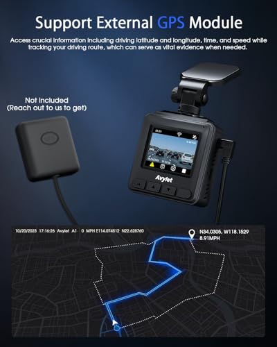 Mini Dash Cam with WiFi, 2K, WDR Night Vision, Parking Monitor M6352