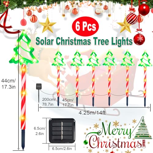 6 Pack Solar Christmas Pathway Lights X2296