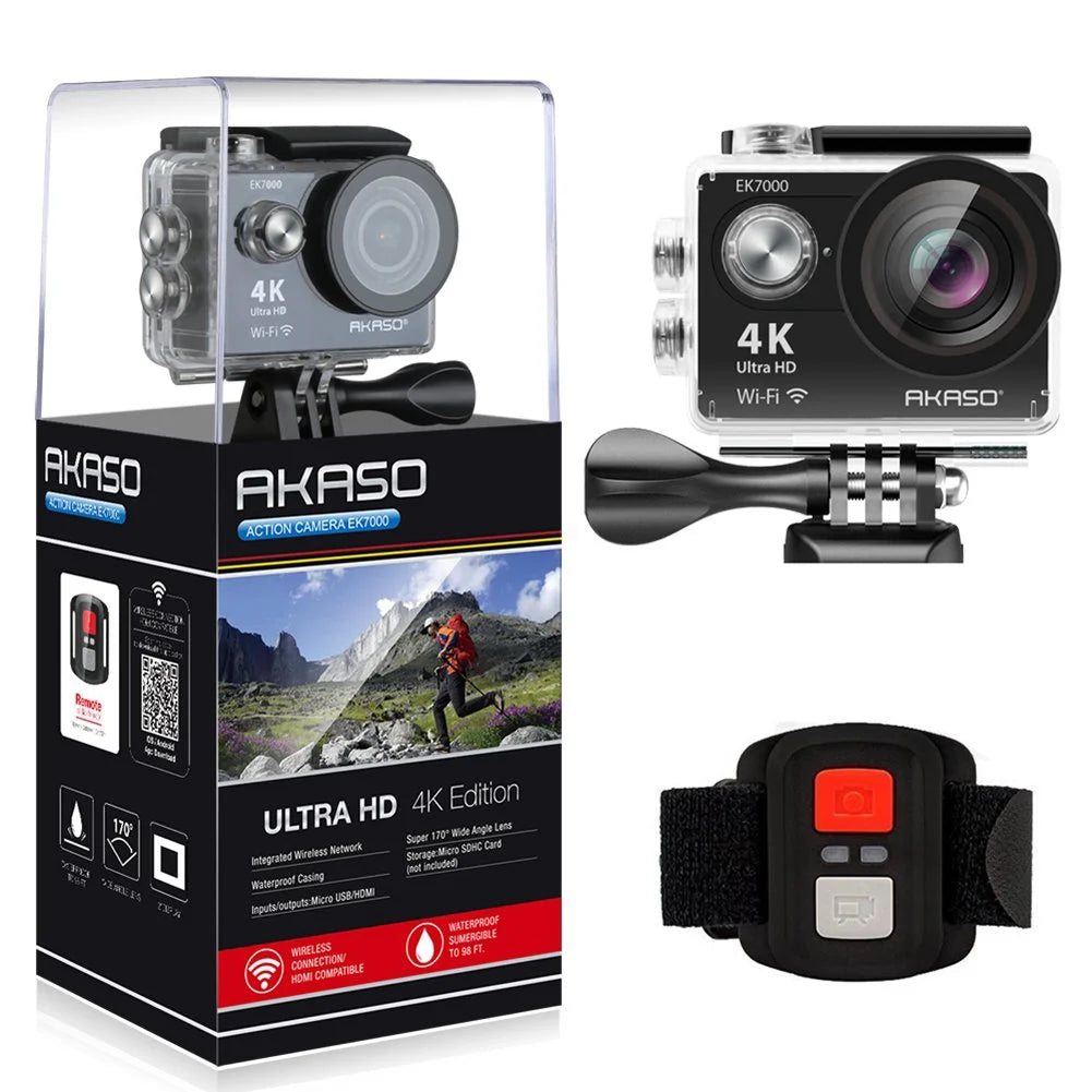 4K Waterproof Action Camera with Wireless Remote D8079