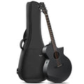 Acoustic Electric Guitar Carbon Fiber 41" 4/4 Sized Guitar Bundle with Hard Case P2766